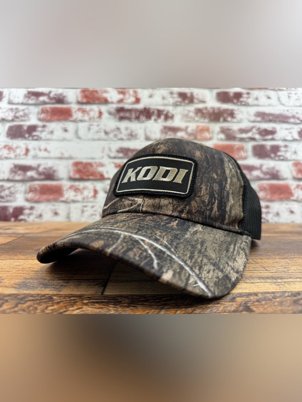 Menβs Kodi Camo Trucker Cap, Mesh Back Adjustable Snap Back